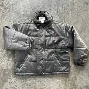 VINTAGE IZZI Metallic Shimmer Puffer Jacket Winter Coat Women's S